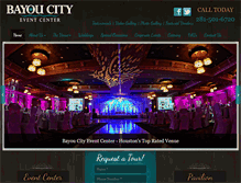 Tablet Screenshot of bayoucityeventcenter.com